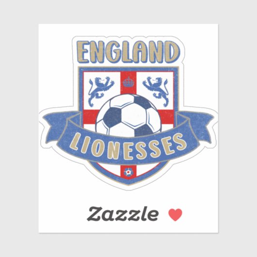 England Lionesses Soccer Crest (#02) Sticker シール (シート)