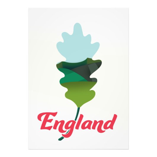 England Oak Leaf Travelポスター フォトプリント (正面)