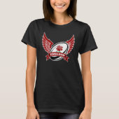 England Rugby Ball With Wings Tシャツ (正面)