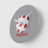 England Soccer ラウンド壁時計 (傾斜)