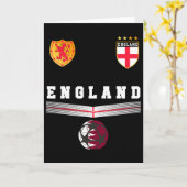 England Soccer Fans Jersey English Flag Footll Lov カード (黄色い花)