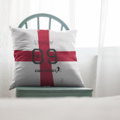 England St George Cross Patriotic Custom Name クッション