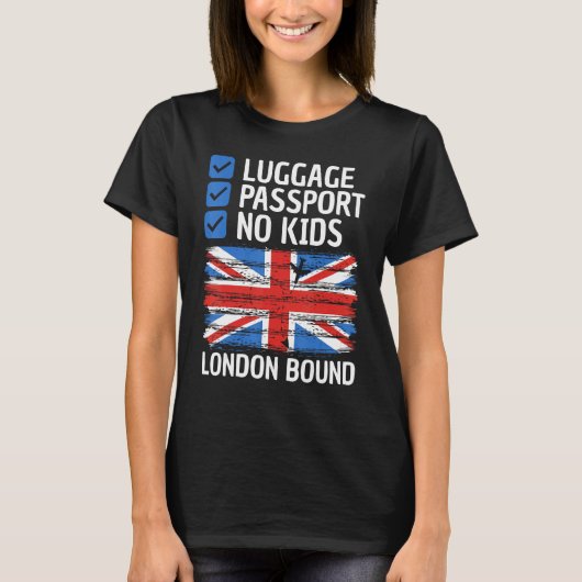 England United Kingdom UK Travel Vacation Outfit T Tシャツ (正面)