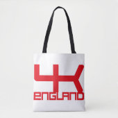 ENGLAND VER UK FLAG TEXT BY MASANSER PIXELAT トートバッグ (正面)