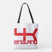 ENGLAND VER UK FLAG TEXT BY MASANSER PIXELAT トートバッグ (裏面)