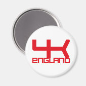 ENGLAND VER UK FLAG TEXT BY MASANSER PIXELAT マグネット (正面/裏面)