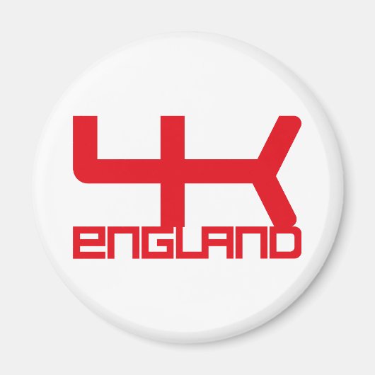 ENGLAND VER UK FLAG TEXT BY MASANSER PIXELAT マグネット (正面)