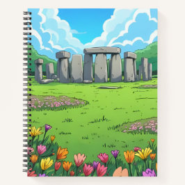 England's Stonehenge in Spring ノートブック