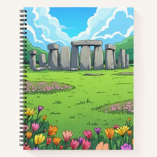 England's Stonehenge in Spring ノートブック (正面)