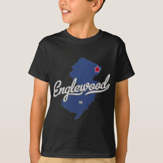 Englewood New Jersey Nj Map  Tシャツ (正面)