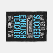 Englieacher If At First You Don't Succeed Funny Sm フリースブランケット (正面(横))