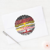 Englisch Deutsch Deutschland Baum Wurzel ラウンドシール (封筒)