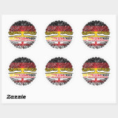 Englisch Deutsch Deutschland Baum Wurzel ラウンドシール (シート)