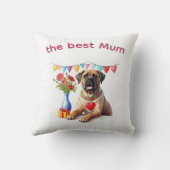 Englische Dogge Mastiff best Mum Muttertag クッション (裏面)