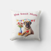 Englische Dogge Mastiff best Mum Muttertag クッション (正面)