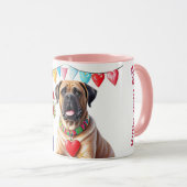 Englische Dogge Mastiff best Mum Muttertag マグカップ (正面右)