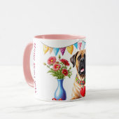 Englische Dogge Mastiff best Mum Muttertag マグカップ (正面左)