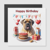 Englische Dogge Mastiff Birthday  (正面/裏面)