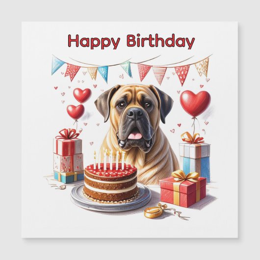 Englische Dogge Mastiff Birthday  (正面)