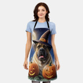 Englische Dogge Mastiff Halloween エプロン (着用した状態)