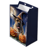 Englische Dogge Mastiff Halloween ミディアムペーパーバッグ (正面アングル)