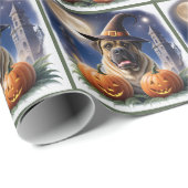 Englische Dogge Mastiff Halloween ラッピングペーパー (ロールコーナー)