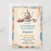 English Afternoon Tea party Invitation 招待状 (正面)