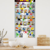 English alphabet poster Education ポスター (キッチン)