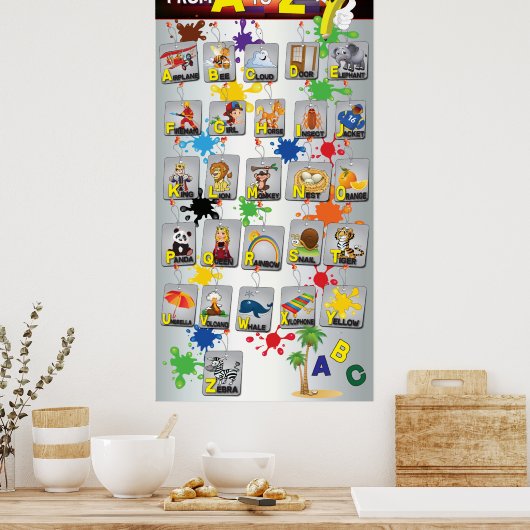 English alphabet poster Education ポスター (キッチン)