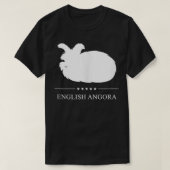 English Angora Rabbit White Silhouette  Tシャツ (デザイン正面)