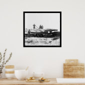 English Armstrong Gun in Fort Fisher, NC 1864 ポスター (キッチン)