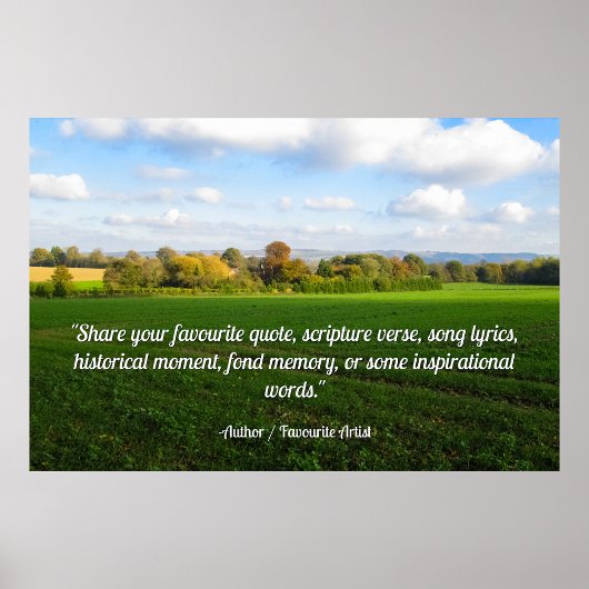 English Autumn Countryside - Personalised ポスター