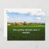 English Autumn Countryside - Personalised ポストカード (正面/裏面)