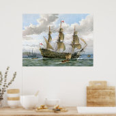 English Battleship about 1650 ポスター (キッチン)