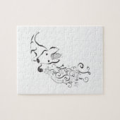 English Bull Terrierのアートすべてを調査する ジグソーパズル (横)