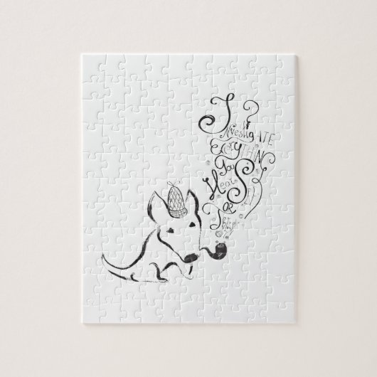 English Bull Terrierのアートすべてを調査する ジグソーパズル (縦)