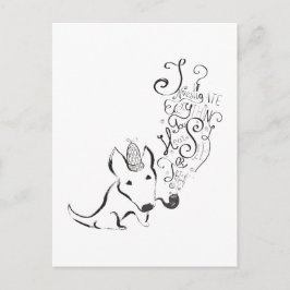 English Bull Terrierのアートすべてを調査する ポストカード