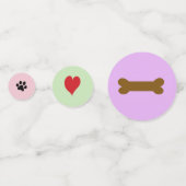 English Bull Terrier、Bone、ハート、Paw Print コンフェッティ (裏面)