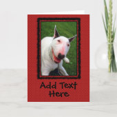English Bull Terrier Custom Greeting Card カード (正面)