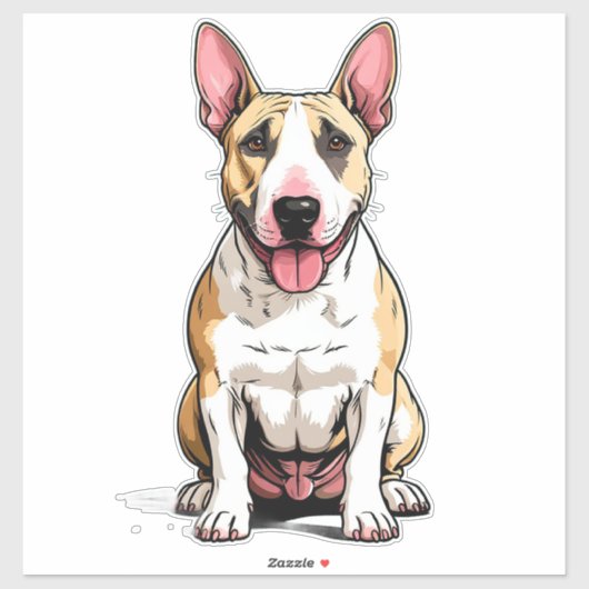 English Bull Terrier Dog シール (シート)