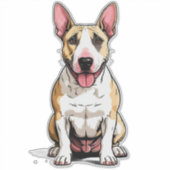 English Bull Terrier Dog シール (正面)