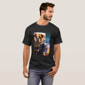 English Bulldog Astronaut   Outer Space Bulldog 2 Tシャツ (正面フル)