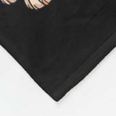 English Bulldog Christmas Santa Hat Reindeer Light フリースブランケット (角)