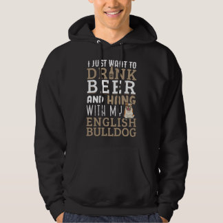 English Bulldog Dad T Funny British Dog Lover Beer パーカ