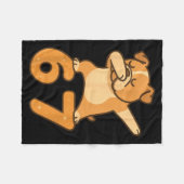 English Bulldog Dog 67 Meme Six Seven Funny Dabbin フリースブランケット (正面(横))