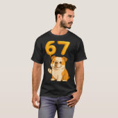 English Bulldog Dog Funny 67 Meme Six Seven Balloo Tシャツ (正面フル)