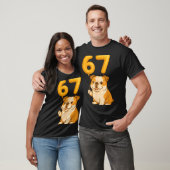 English Bulldog Dog Funny 67 Meme Six Seven Balloo Tシャツ (ユニセックス)
