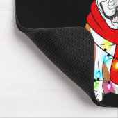 English Bulldog Dog Tree Christmas Lights Xmas Paj マウスパッド (コーナー)