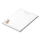 English Bulldog Gray Border ノートパッド (回転)