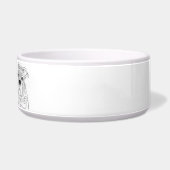 English Bulldog Line Art personalized bowl ボウル (右)